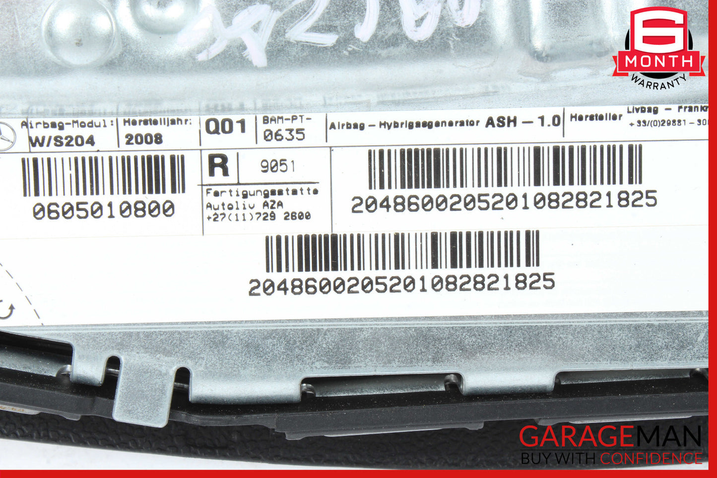 08-15 Mercedes W204 C300 GLK350 Front Right Side Seat Airbag Air Bag SRS OEM