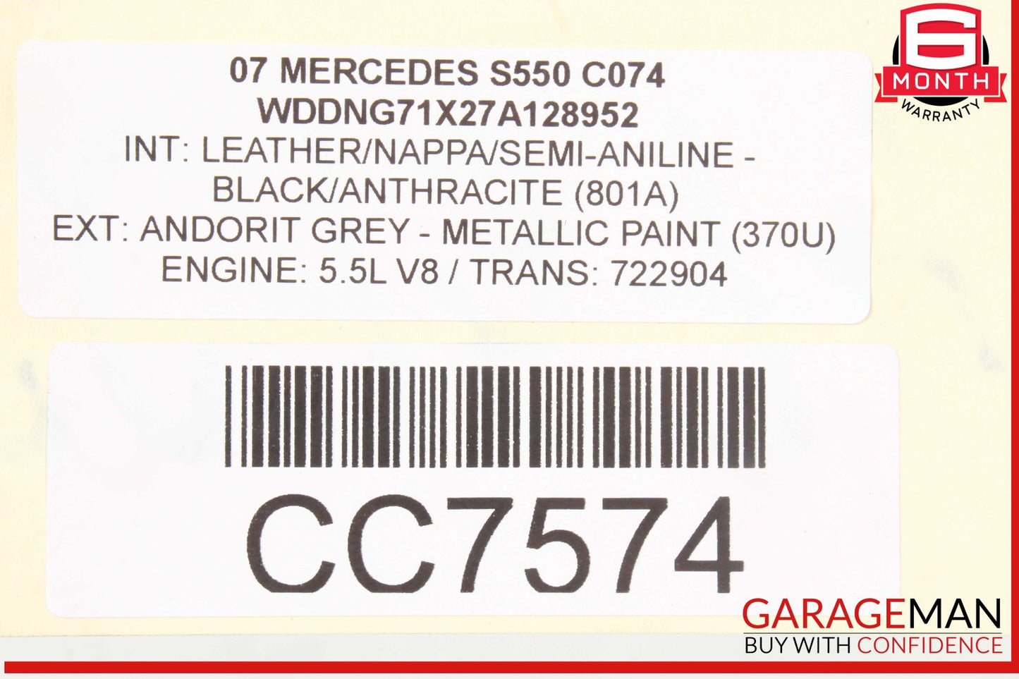 07-14 Mercedes W221 S550 CL550 Front Bumper Reinforcement Impact Crash Bar Rebar
