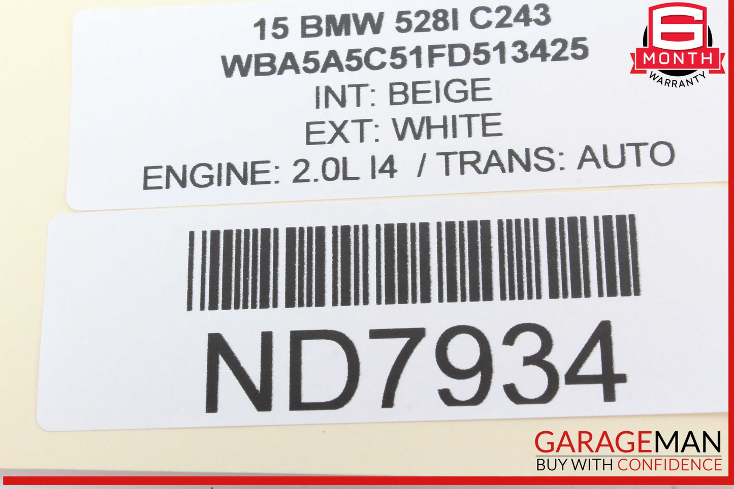 BMW 528i Front Right Passenger Knee Airbag Air Bag OEM