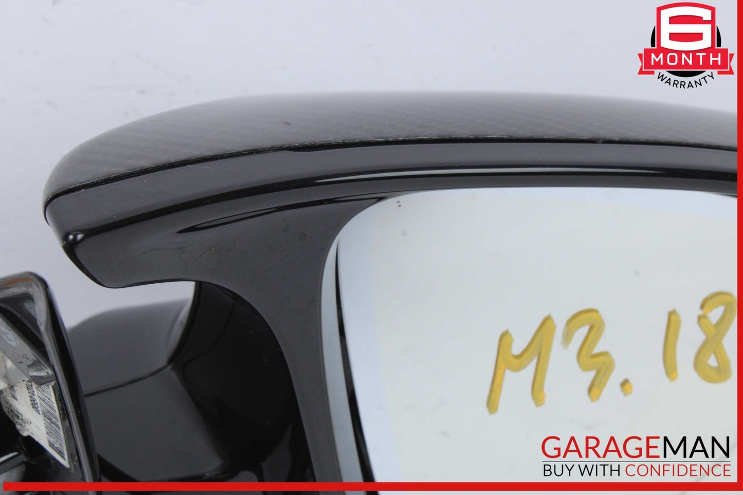 12-19 BMW M3 320i 330i Front Right Side View Door Mirror Black OEM
