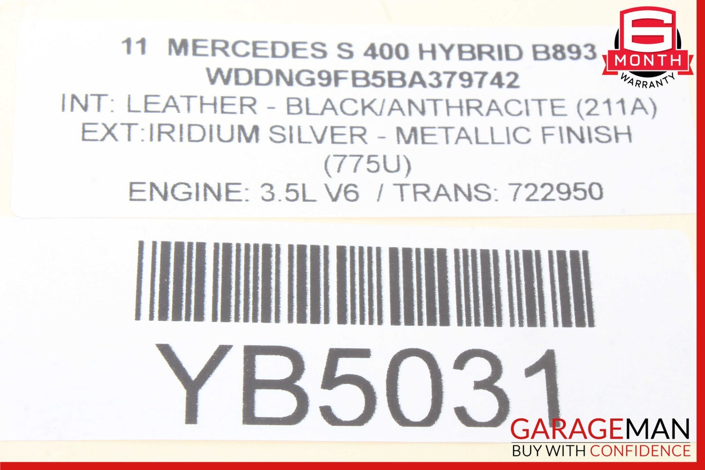 06-14 Mercedes W221 S400 R500 CL500 Front Right Side Seat SRS Airbag Air Bag OEM
