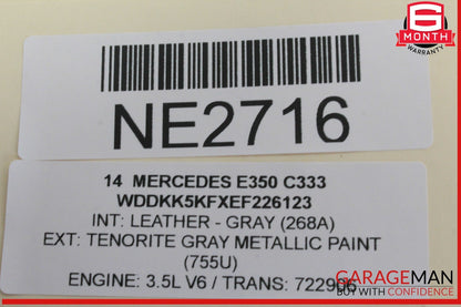 12-16 Mercedes W212 E350 Right Passenger Side Roof Curtain Airbag Air Bag OEM