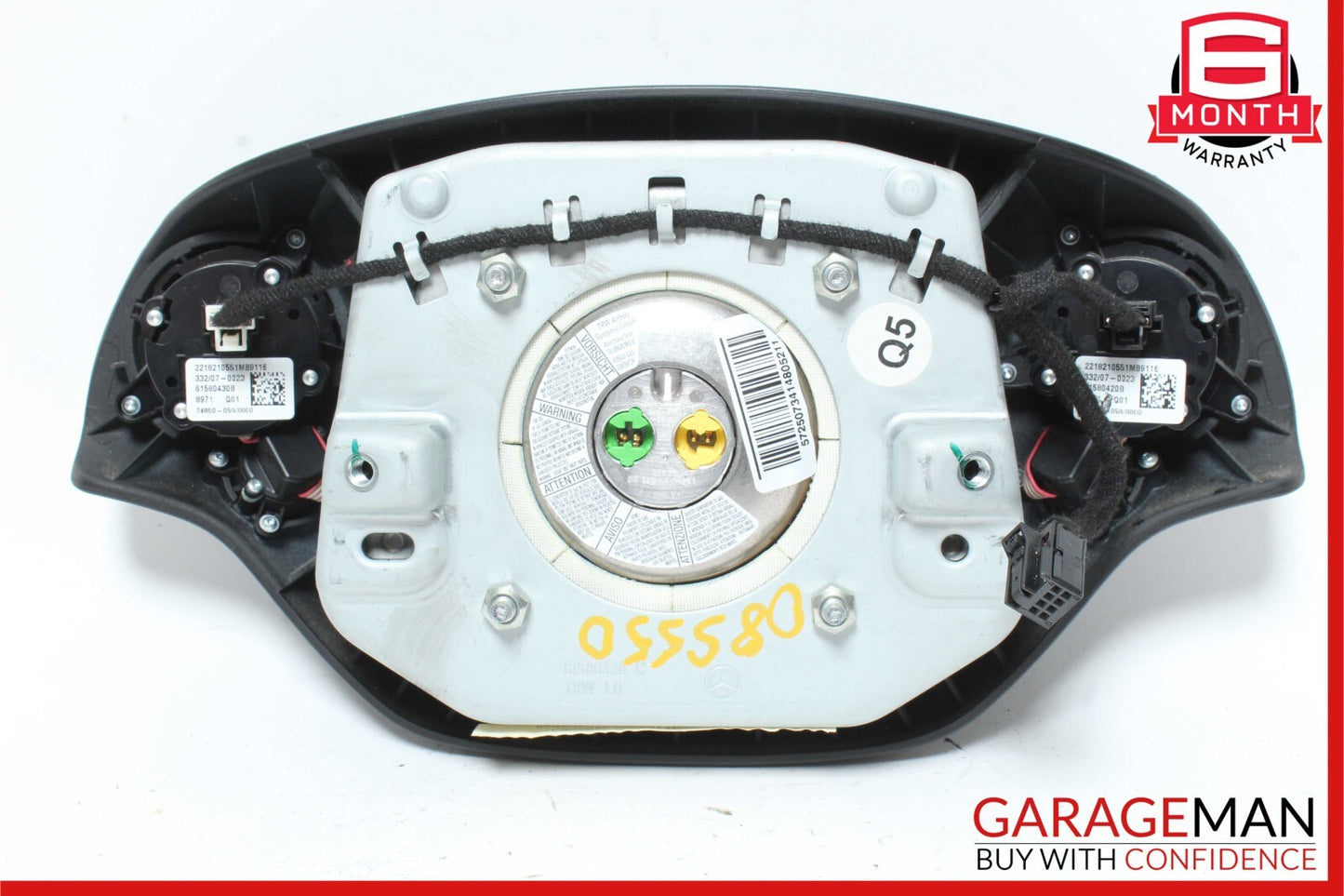 07-10 Mercedes W221 S550 S450 Steering Wheel Airbag Air Bag Assembly Black OEM