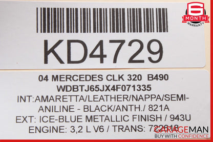 03-12 Mercedes W209 CLK320 CLS550 Steering Wheel Airbag Air Bag Black OEM