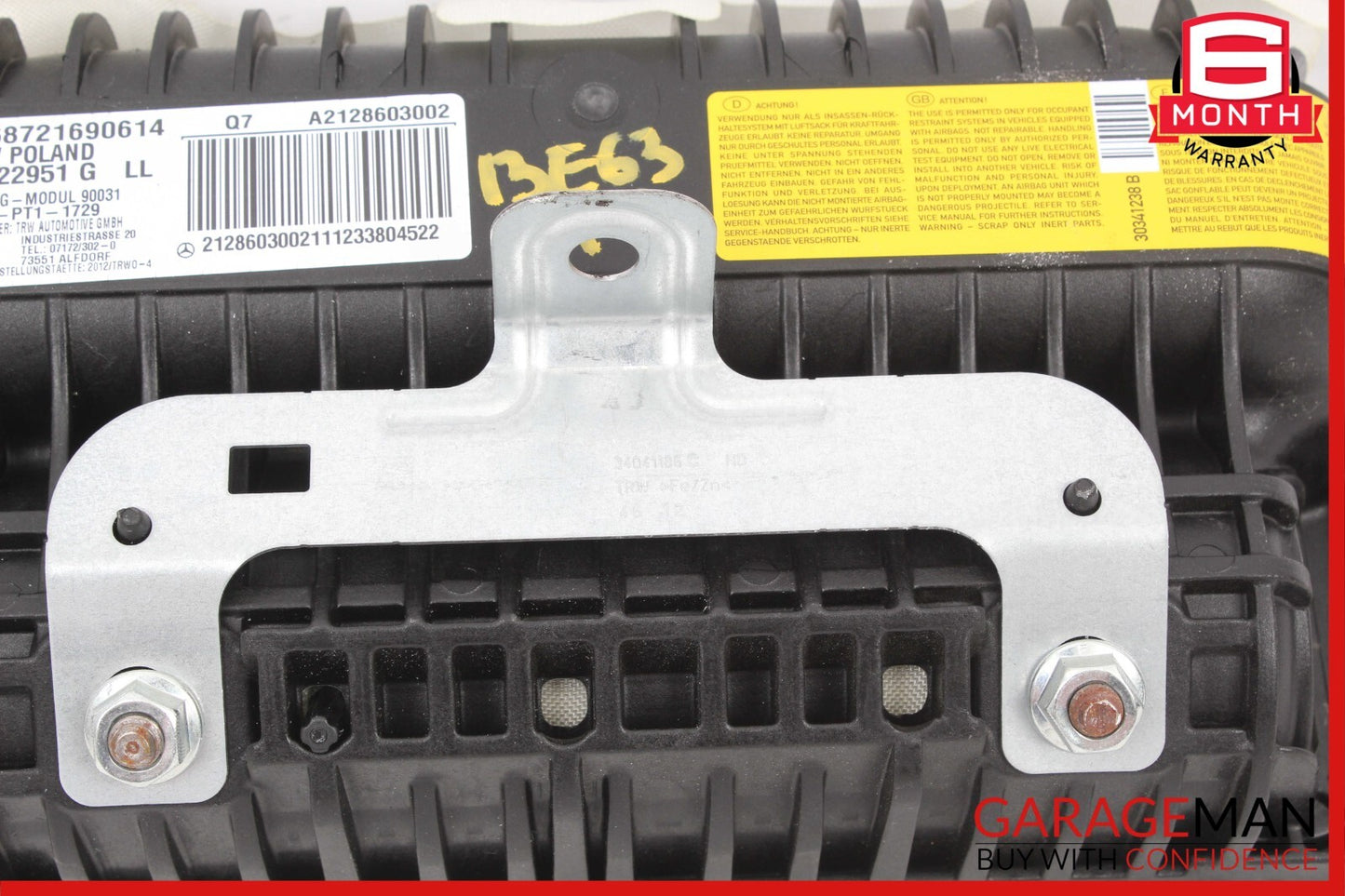 10-13 Mercedes W212 E63 AMG E350 Front Right Dashboard Dash Airbag Air Bag OEM