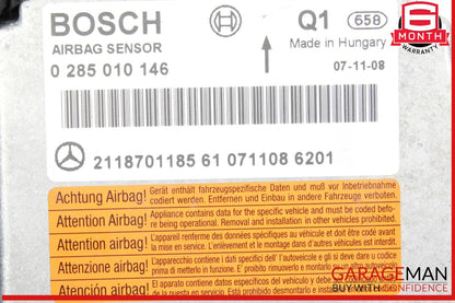03-11 Mercedes W211 E350 CLS550 Airbag Air Bag Sensor SRS Control Module OEM