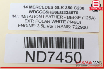 10-15 Mercedes X204 GLK350 Left Driver Side Roof Curtain Airbag Air Bag OEM