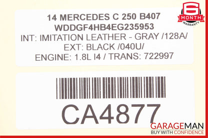 08-15 Mercedes W204 C250 GLK350 Front Right Side Seat Airbag Air Bag SRS Gray