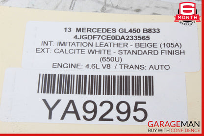 13-16 Mercedes X166 GL450 GL550 GL350 Roof Curtain Airbag Air Bag Left Side OEM