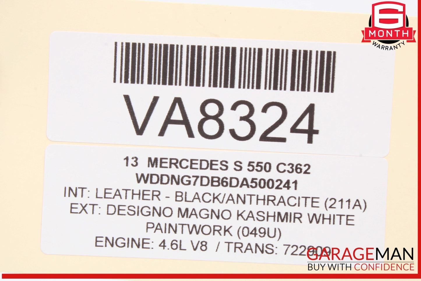 07-14 Mercedes W221 S550 CL550 Airbag Air Bag Sensor SRS Control Module Unit OEM