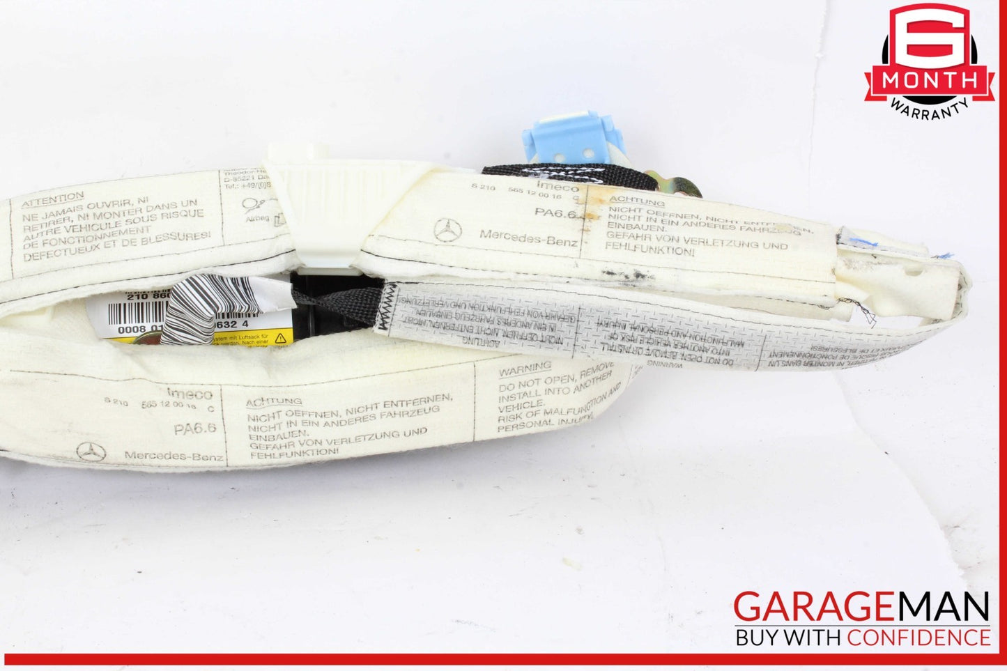 00-02 Mercedes W210 E320 Right Passenger Side Roof Curtain Airbag Air Bag OEM
