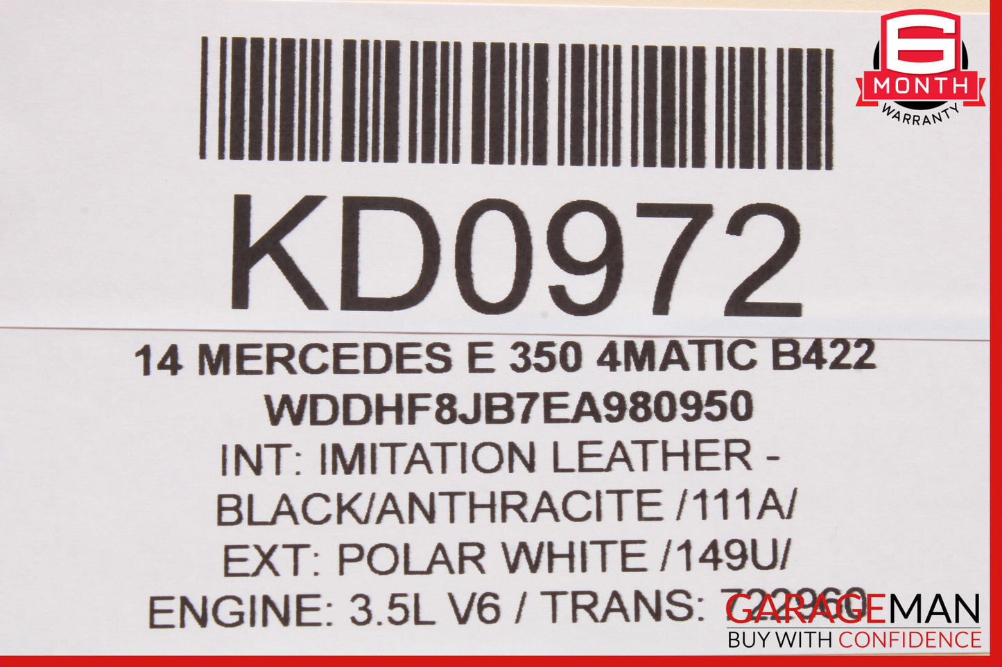 10-18 Mercedes W212 E350 CLS63 Front Right Side Seat Airbag Air Bag Black OEM