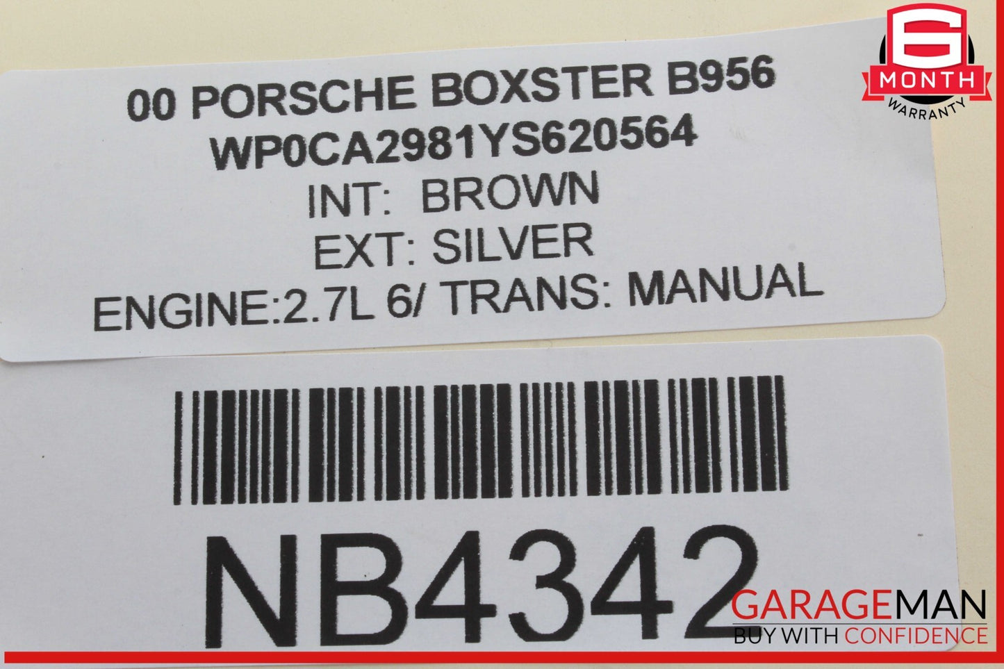 97-05 Porsche 911 Boxster 986 Front Right Door Airbag Air Bag OEM