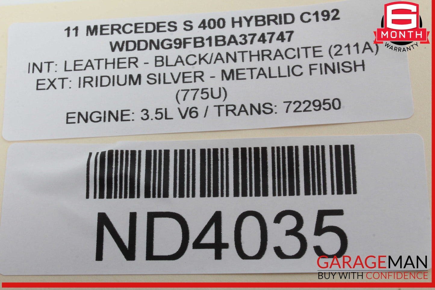 07-14 Mercedes W221 S400 CL500 Front Right Dash Dashboard Airbag Air Bag OEM