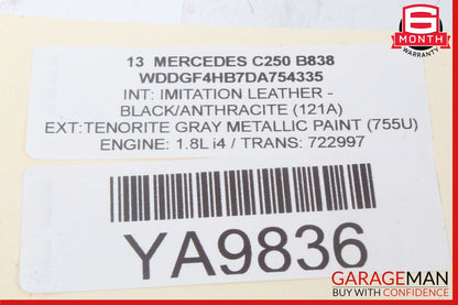12-17 Mercedes C250 GLK350 E550 C300 E63 Steering Wheel Airbag Air Bag Black OEM