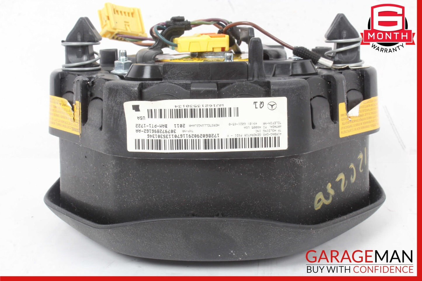 12-17 Mercedes W204 C250 E550 Driver Steering Wheel Airbag Air Bag Black OEM