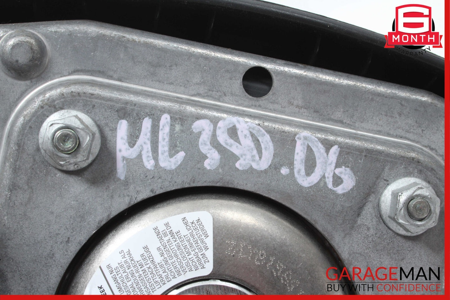 06-08 Mercedes ML350 R350 R550 GL450 Driver Steering Wheel Airbag Black