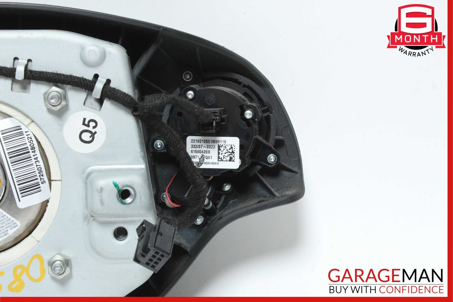 07-10 Mercedes W221 S550 S450 Steering Wheel Airbag Air Bag Assembly Black OEM