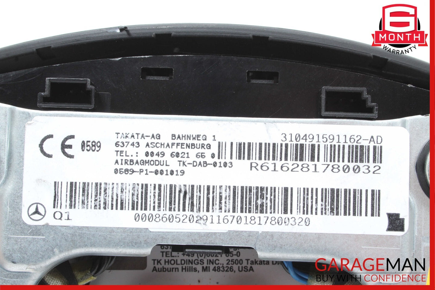 09-13 Mercedes W164 ML350 GL350 R350 Steering Wheel Airbag Air Bag Assembly