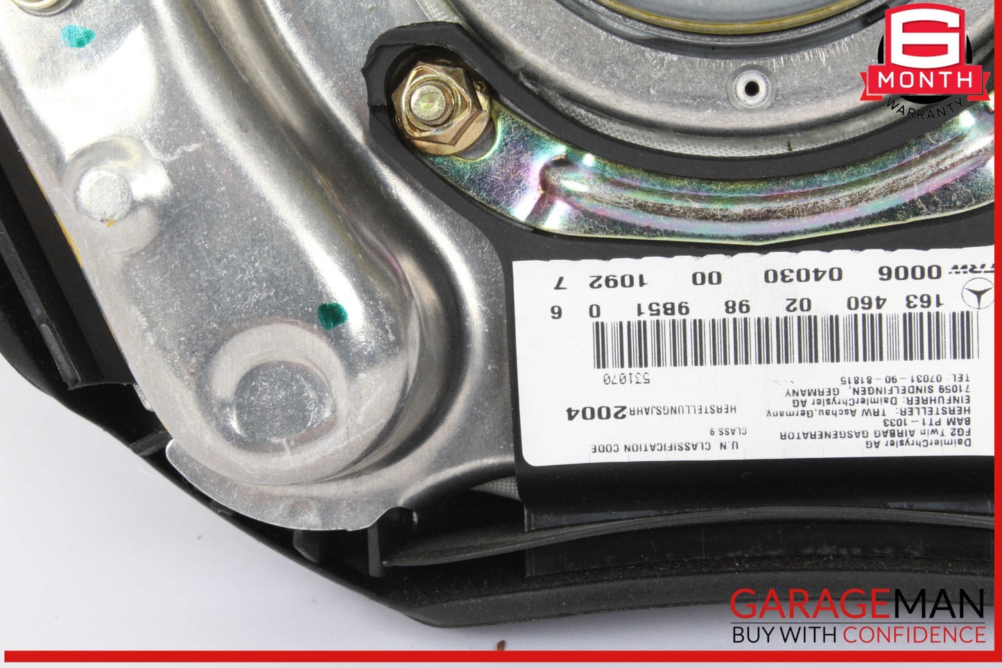 01-05 Mercedes W163 ML500 ML55 Steering Wheel Airbag Air Bag 1634600298 OEM