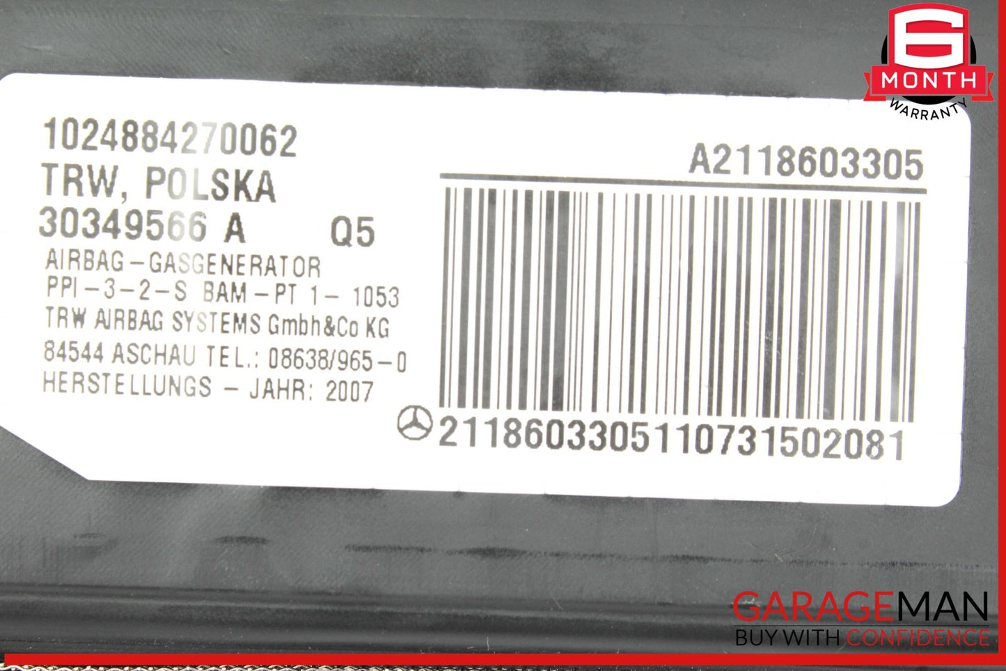 03-09 Mercedes W211 E350 E550 E320 Glove Box Right Passenger Side Air Bag OEM