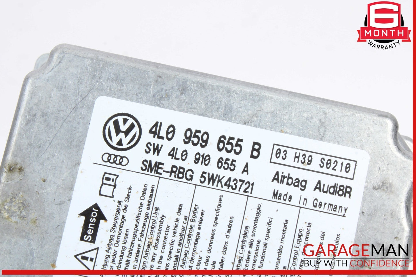 07-15 Audi Q7 Airbag Air Bag SRS Restraint Control Module Unit 4L0959655B OEM