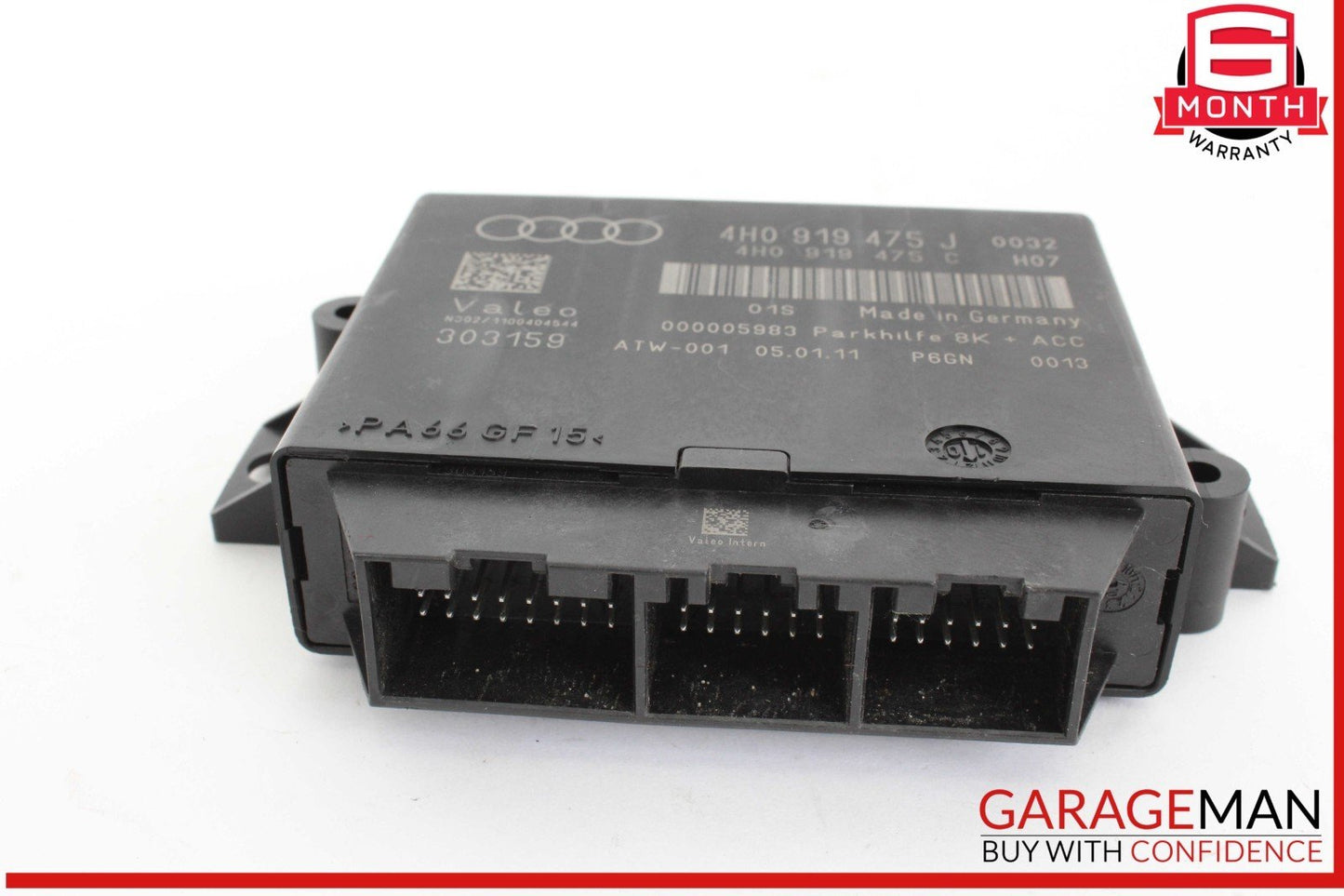 Car electronic module with Audi logo on a white background
