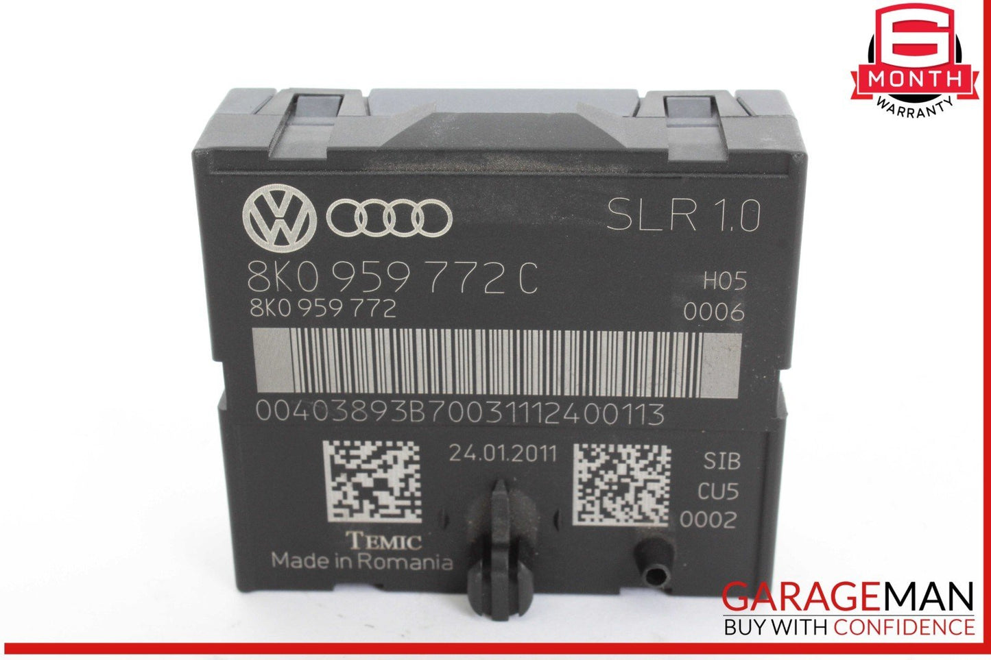 Car part with Volkswagen and Audi branding on a white background