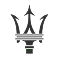 Maserati trident emblem for European luxury vehicles