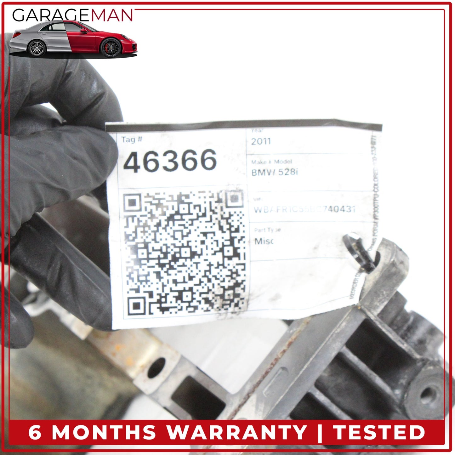 2011-2013 BMW 528i F10 N52 Lower Engine Crankshaft Housing 7558325