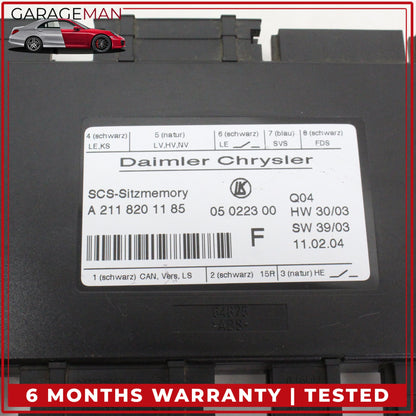2003-2012 Mercedes W211 E320 GL550 Front Left and Right Seat Control Module OEM