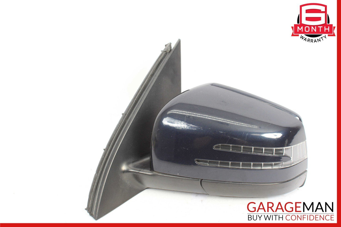 13-16 Mercedes X166 GL450 Front Left Side Mirror Glass Rear View Blind Spot Assy