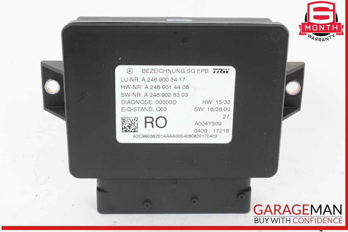 12-20 Mercedes W117 CLA250 SLK350 Hand Parking Brake Control Module Unit OEM