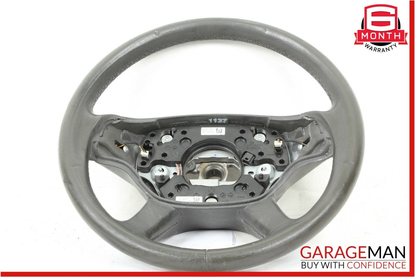 07-09 Mercedes W221 S550 4 Spoke Steering Wheel w/ Paddle Shifters Black OEM