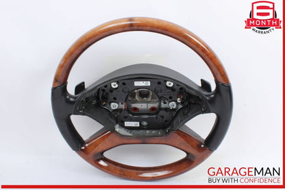 10-14 Mercedes W221 S400 S550 4 Spoke Steering Wheel w/ Paddle Shifters OEM