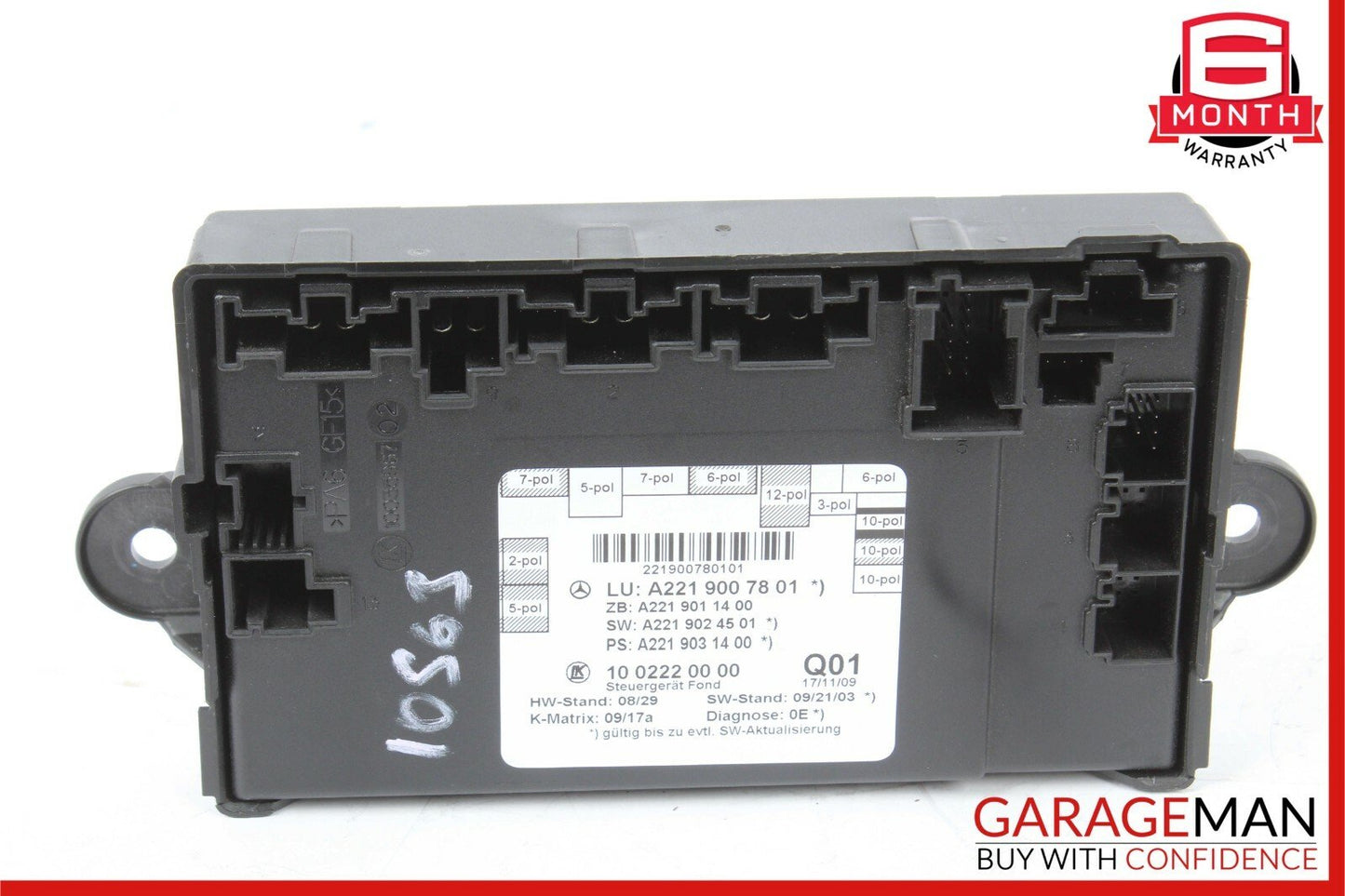07-13 Mercedes W221 S450 S550 S63 AMG Rear Left or Right Door Controller Module