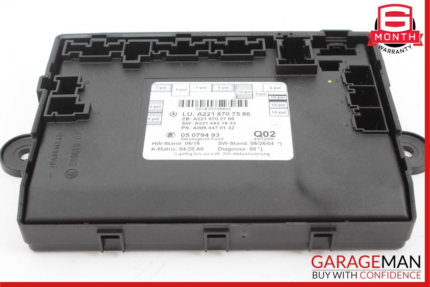 07-13 Mercedes W221 S550 S600 Rear Right Passenger Side Door Control Module OEM