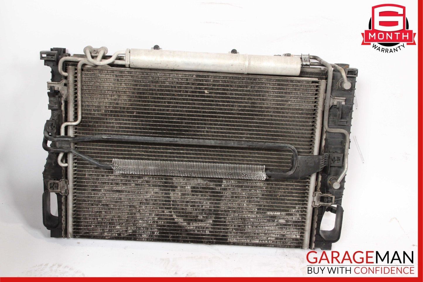 04-11 Mercedes W211 E320 Radiator AC A/C Condenser Transmission Cooling Assy