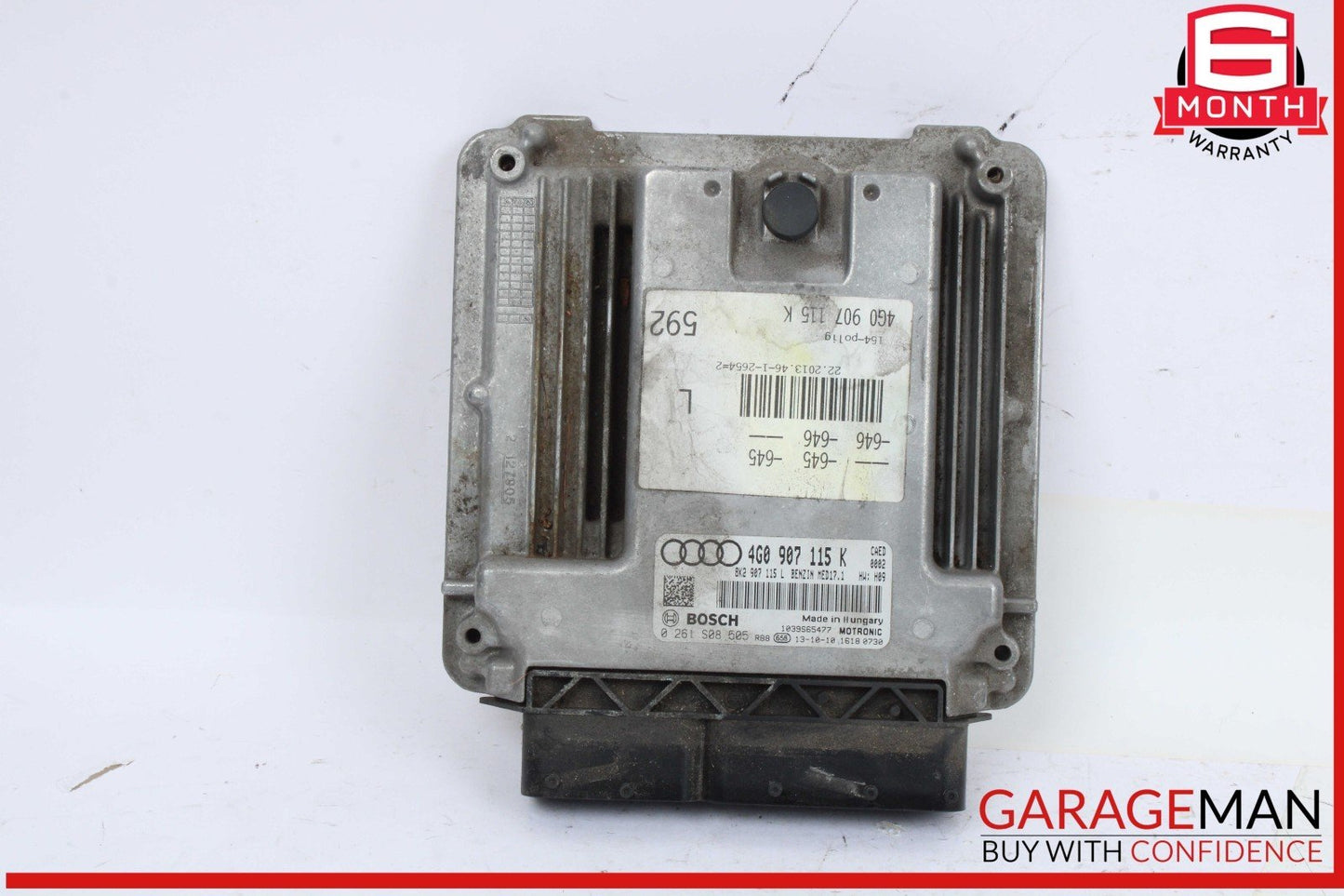 14-16 Audi A6 Engine Computer Control Module Unit ECU ECM 4G0907115K OEM