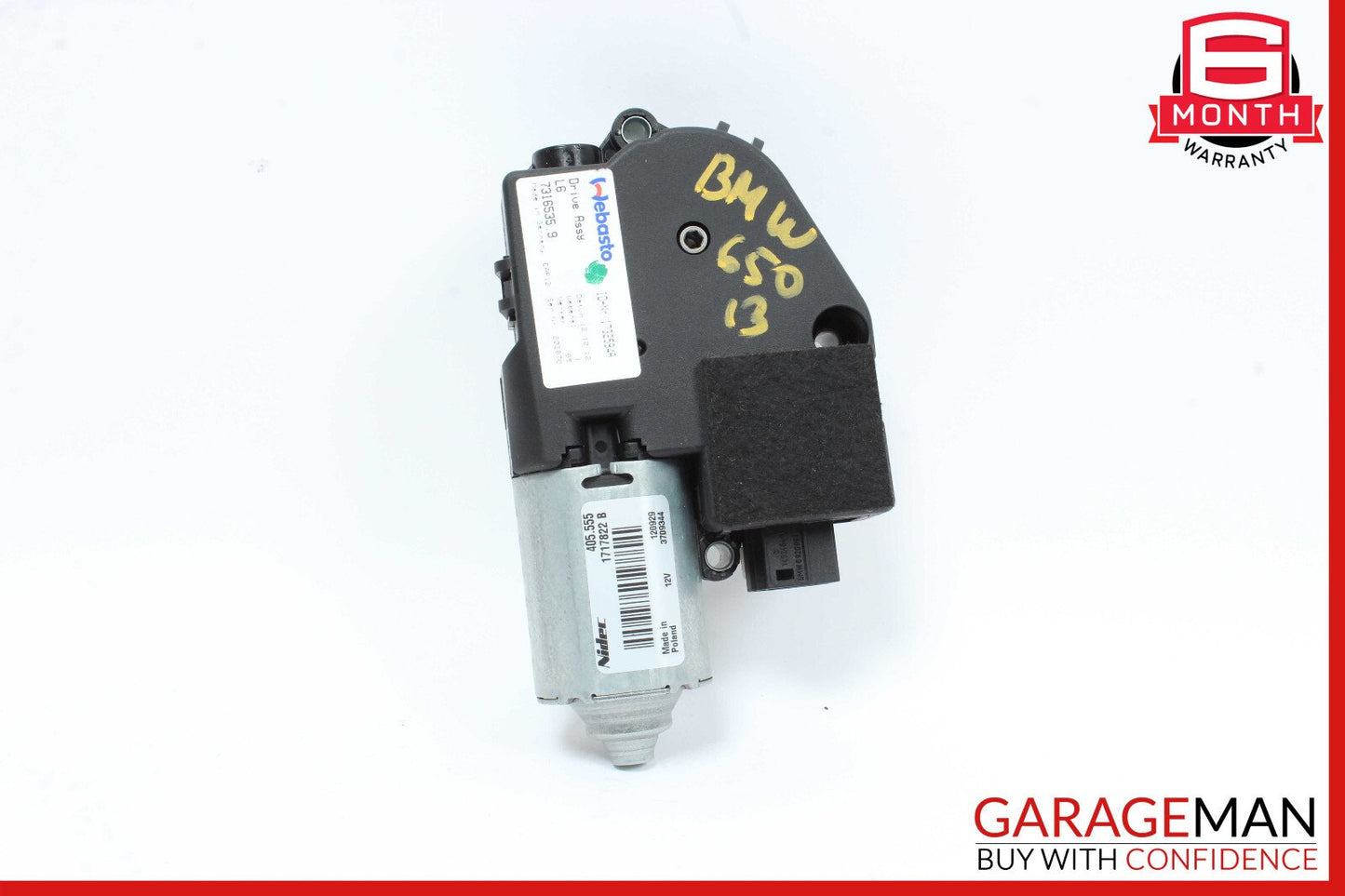13-19 BMW 650i F06 Sunroof Sun Roof Motor OEM