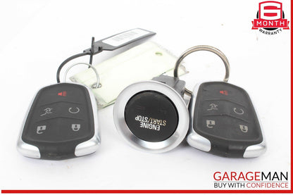 19-23 Cadillac XT5 Start Stop Ignition Switch Button w/ 2 Keys 84588238 OEM