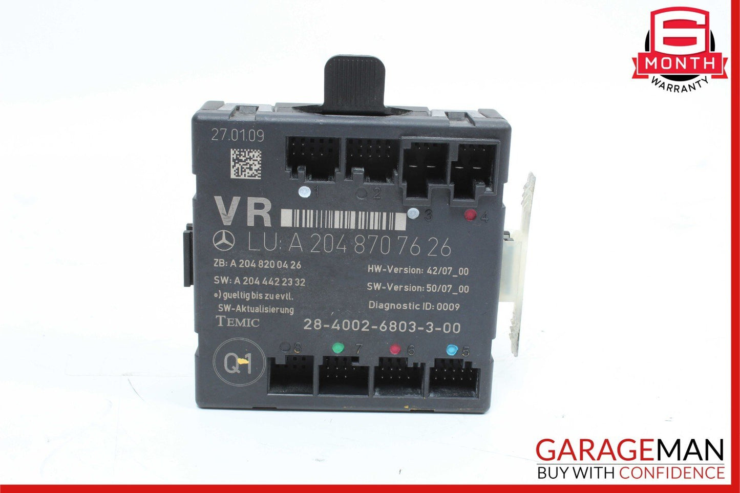 08-18 Mercedes W204 C300 C250 E400 Front Right Side Door Control Module Unit