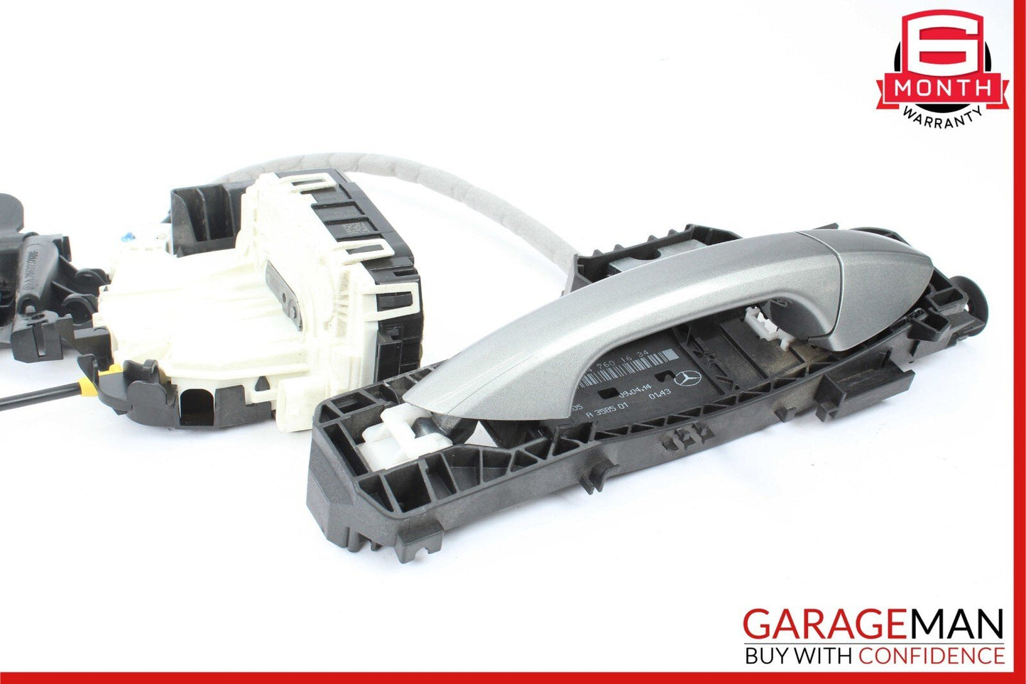 08-14 Mercedes W204 C250 Front Right Side Door Handle w/ Actuator Set Silver