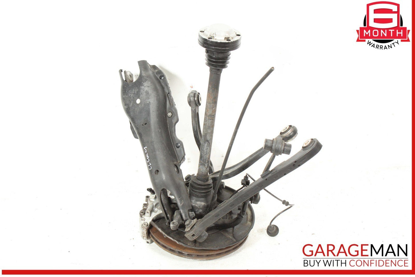 03-06 Mercedes W215 CL600 Rear Right Spindle Knuckle CV Shaft Brake Rotor Assy