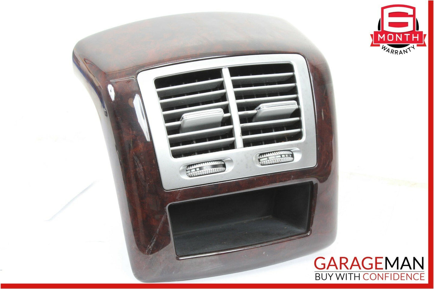 07-13 Mercedes W221 S550 S450 Rear Center Console A/C Air Vent Trim Bezel Wood