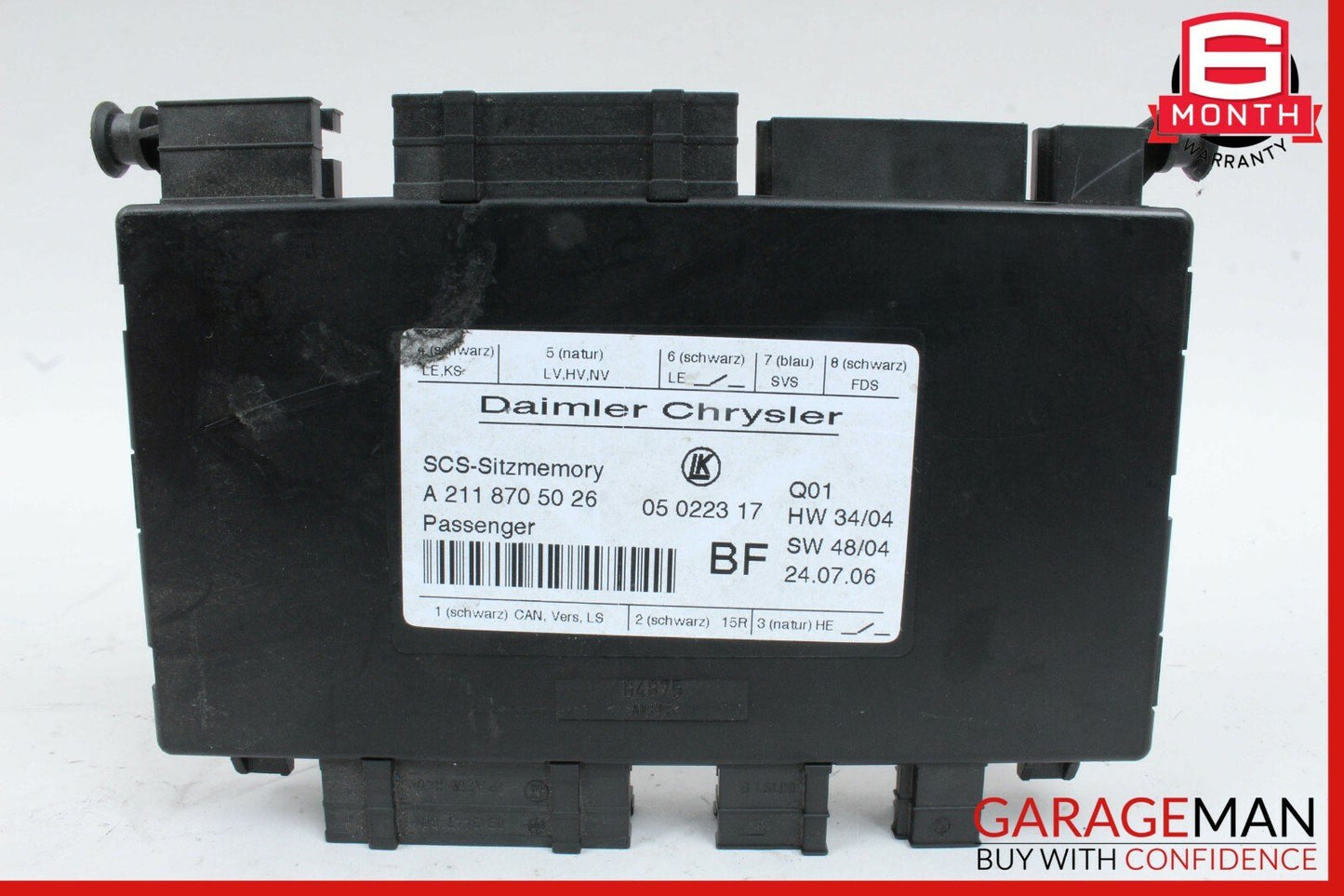 03-11 Mercedes W219 CLS63 E350 Front Right Passenger Seat Control Module Unit