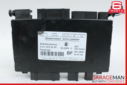 03-11 Mercedes W219 CLS63 E350 Front Right Passenger Seat Control Module Unit