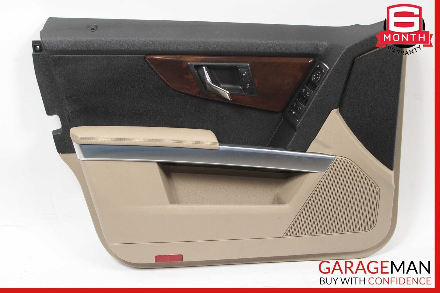10-15 Mercedes X204 GLK350 Front Left Side Interior Door Trim Panel Cover Brown
