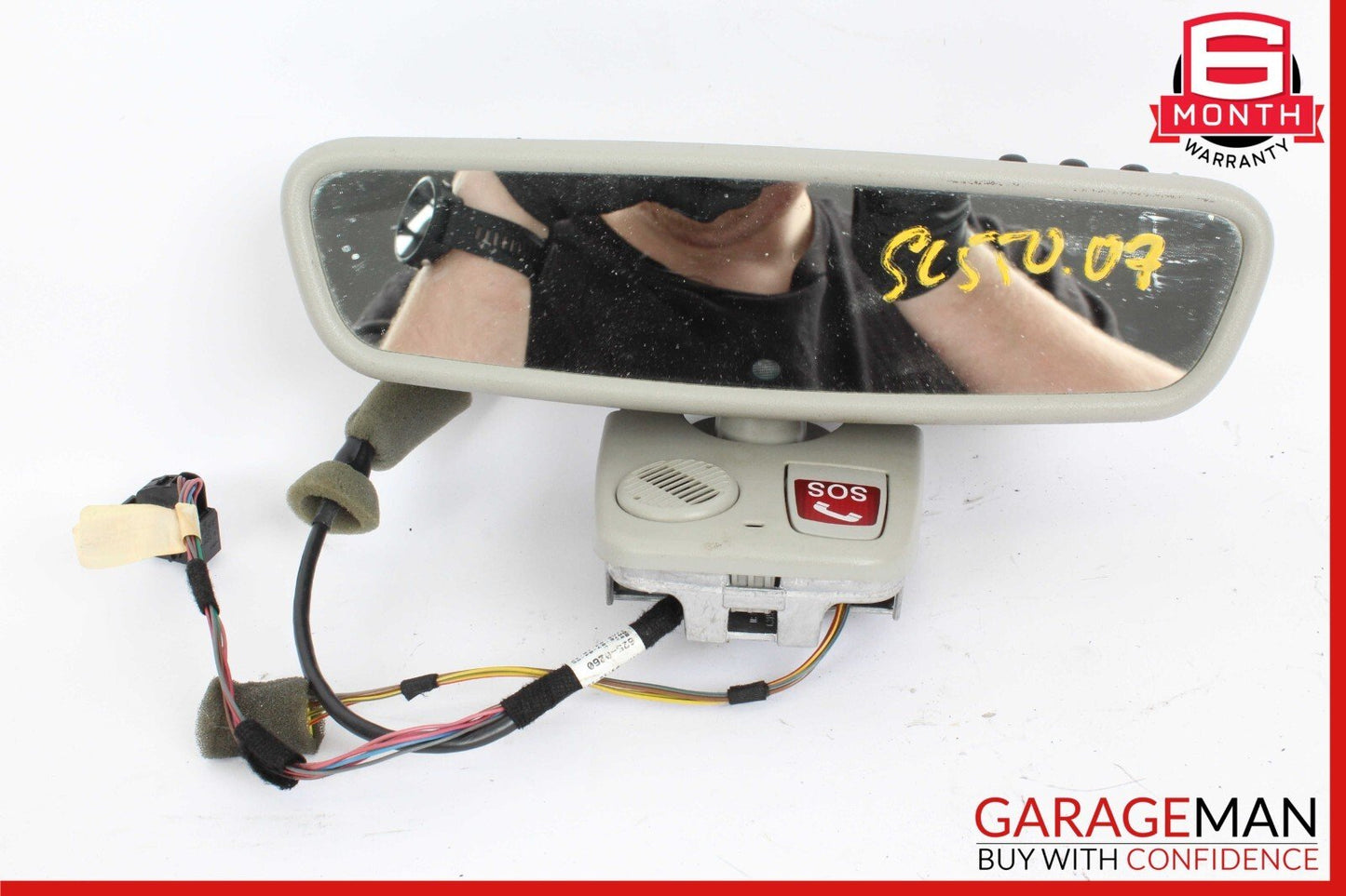 07-12 Mercedes R230 SL550 SL55 AMG Interior Rear View Mirror Gray OEM