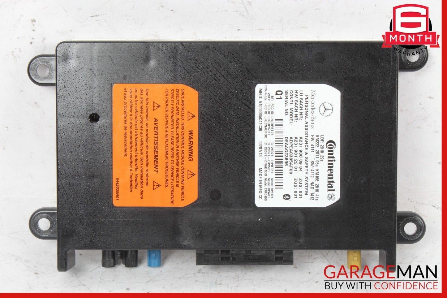 10-20 Mercedes SLK250 E350 C250 GLA250 SL400 Communication Control Module Unit